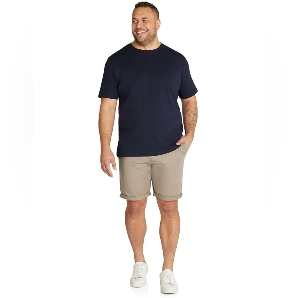 Johnny Bigg Modern Fit Organic Cotton T-Shirt - Navy. Size 1XL